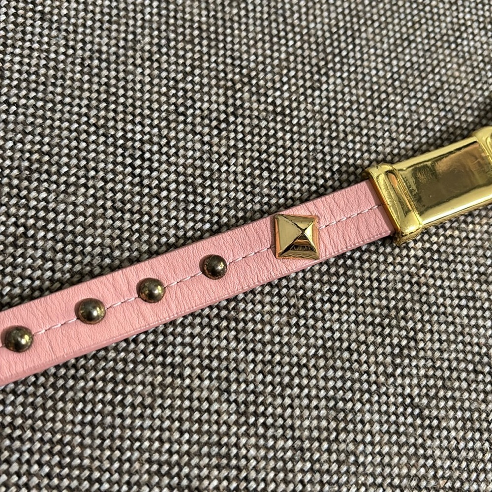 Banana Republic pink leather studded belt, size XS. RN#54023. - Picture 3 of 13